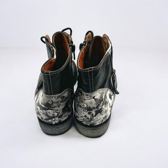 Portofino Women’s Black and White Print Ankle Boots Size 38 EU - Picture 6 of 10